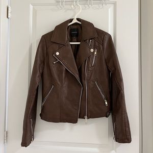 Dynamite brown faux leather jacket